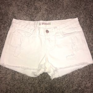 J Brand White Denim Shorts Size 25